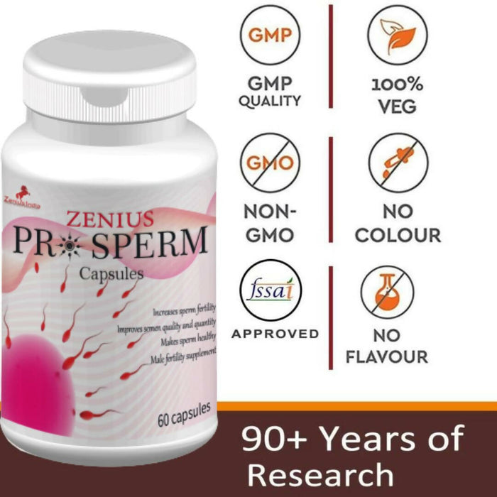 Zenius Pro Sperm Capsules for sperm count increase medicine | 60 Capsules