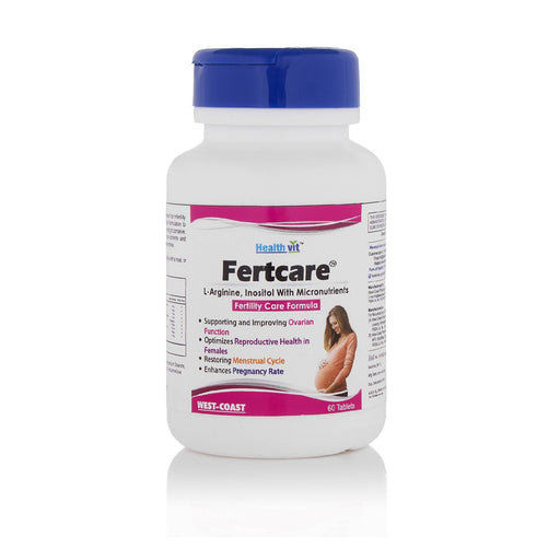 Healthvit Fertcare Fertility Care Formula For Women 60 Tablets (L-Arginine, Inositol With Micronutrients) - Local Option