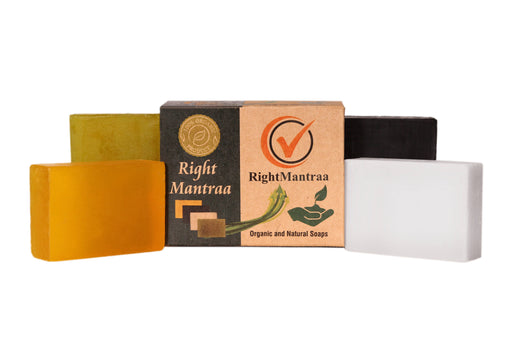 RightMantraa Combo Pack of 4 Natural and Herbal Soaps - Local Option