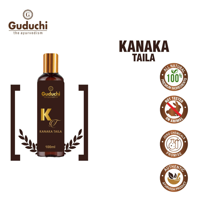 Guduchi Ayurveda Kanaka Taila for Pigmentation and dark circles under the eyes | 100% Natural Ingredients |for Men & Women | For All Skin types -100ml