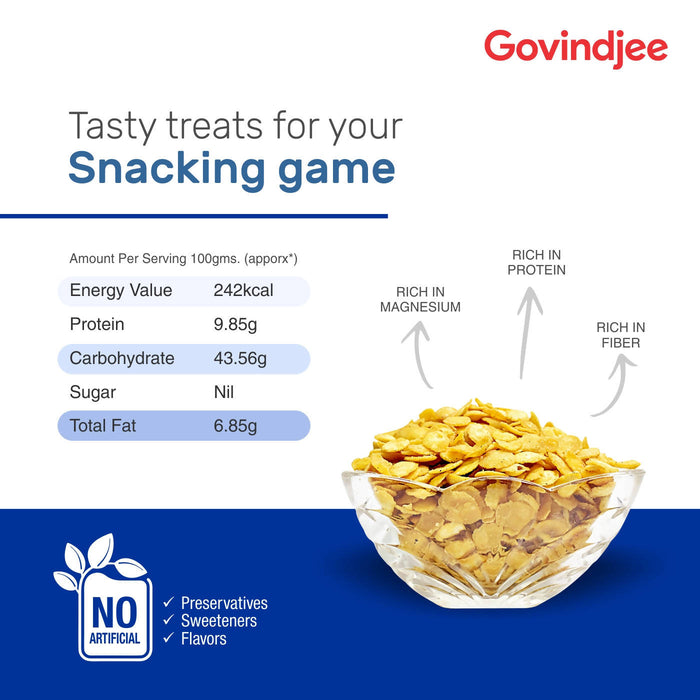 Govindjee Chickpea Flakes / Chana Malai | Ready To Eat Snacks |