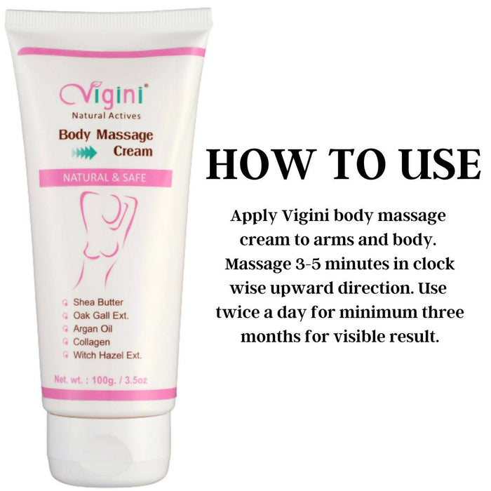 Vigini 100% Natural Actives Breast Firming Enlargement Enhancement Tightening Increase Size Growth Bust Full Gel oil Cream for Women 100G