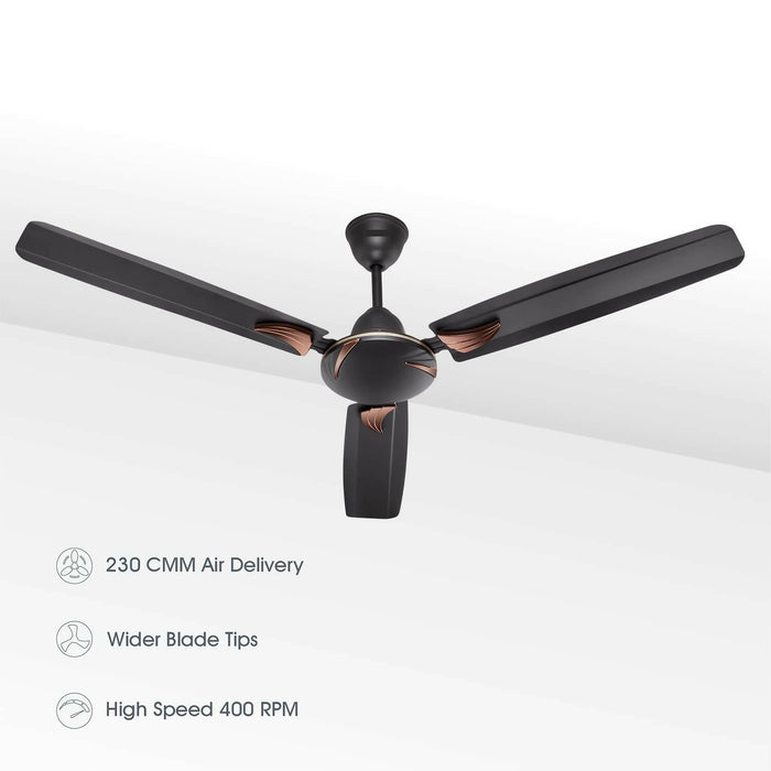 HI-Choice ceiling fans for home 48 inch /1200 MM High Speed Anti Dust Ceiling Fan, 400 RPM with 2 Years Warranty (4803 DX SMOKE BROWN)