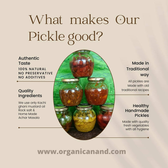 Organicanand Nimadi Lemon Pickle ( Khatta Mitha Nimbu ka Achaar) | 350 gm  Matka Jar| Homemade, Authentic, No preservative