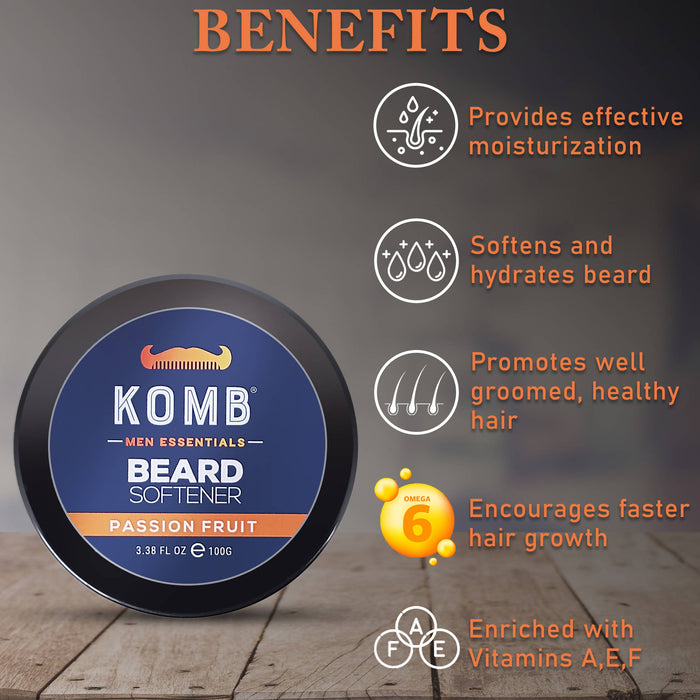 Komb Beard Softener 100 gms Kokum butter and Shea Butter Passion Fruit Fragrance