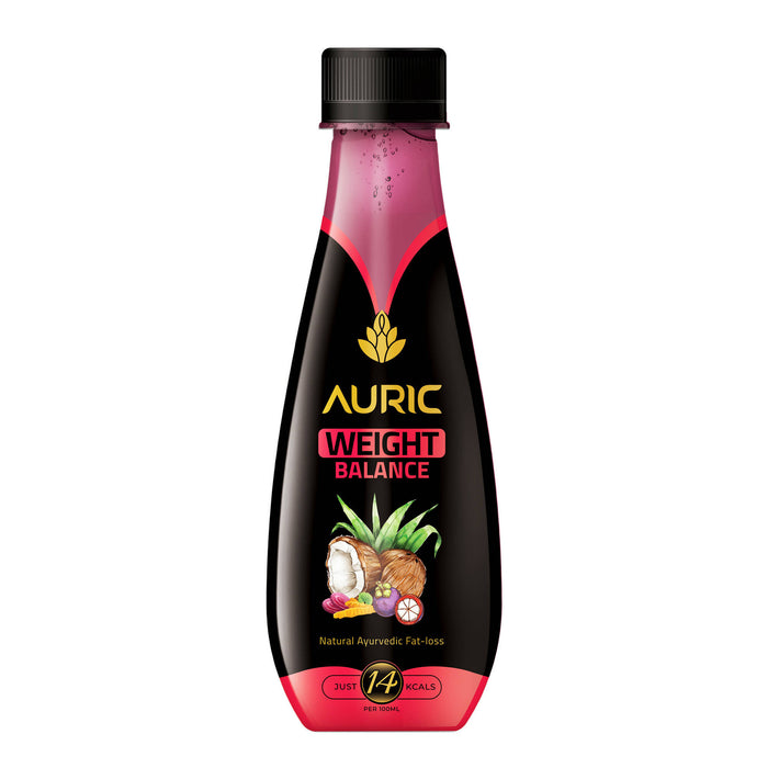 Auric Weight Balance Juice For Men & Women - Goodness of Super Ayurvedic Herbs - Garcinia Cambogia, Turmeric, Beetroot, Cumin (Jeera) - 24 Bottles