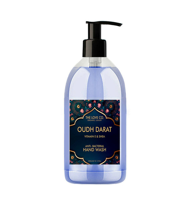 THE LOVE CO. Liquid Natural Hand wash - Oudh Darat Hand Soap For Moisturized Hand - 300Ml - Gentle Cleanser for Soft Hands - Liquid Hand Soap Suitable for Sensitive Skin