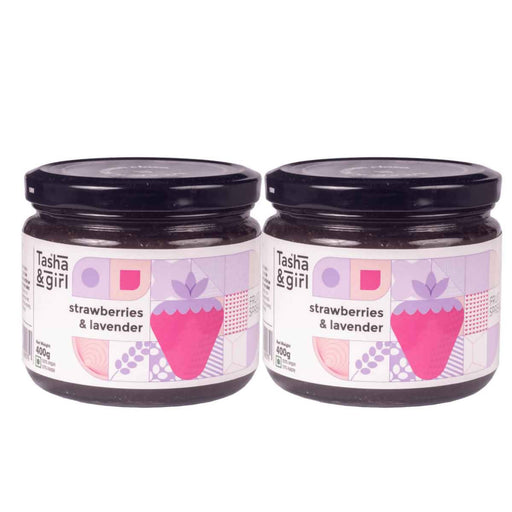 Tasha & Girl Fruit Spread (Jam) Lavender Love - Strawberries & Lavender (400g x 2) - Local Option