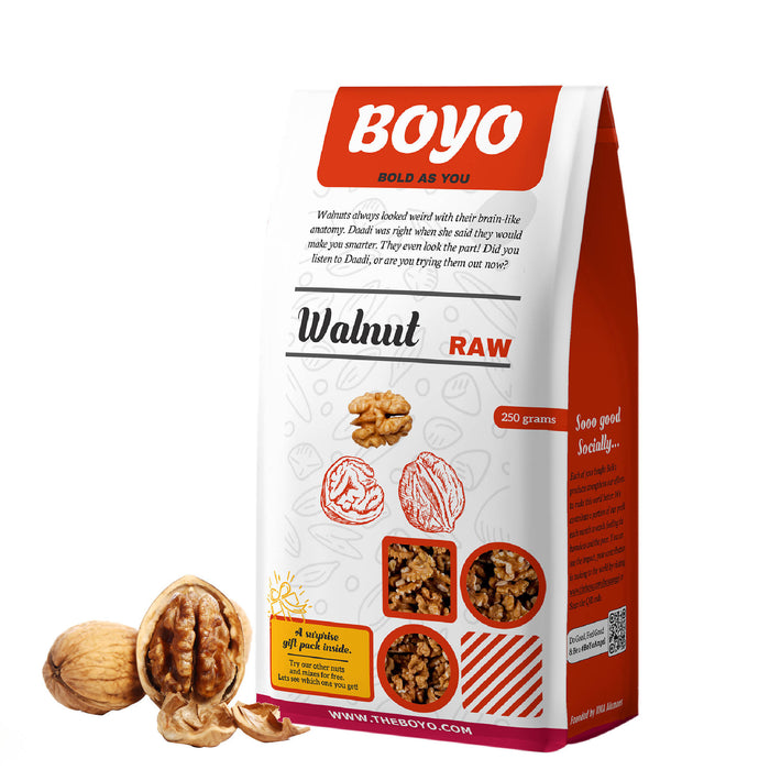 BOYO 100% Natural California Walnut Kernels Without Shell 250 gms Omega-3 Rich