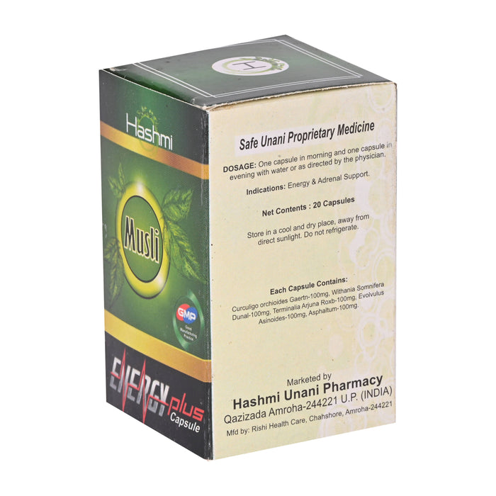 Hashmi Musli Energy Capsule Natural Stamina Booster for Men 100% Herbal