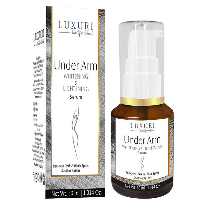 LUXURI Under Arms Whitening & Lightening Serum For Intimate Area & Under Arms, Removes Dark & Black Spots- 30ml