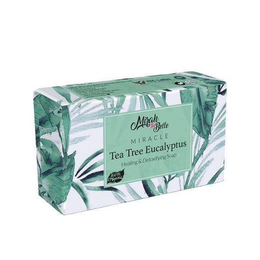 Mirah Belle - Organic Tea Tree - Eucalyptus Healing Soap Bar - Inflamed, Acne Prone and Infected Skin. SLS, Paraben, GMO-Free, 125 gm - Local Option