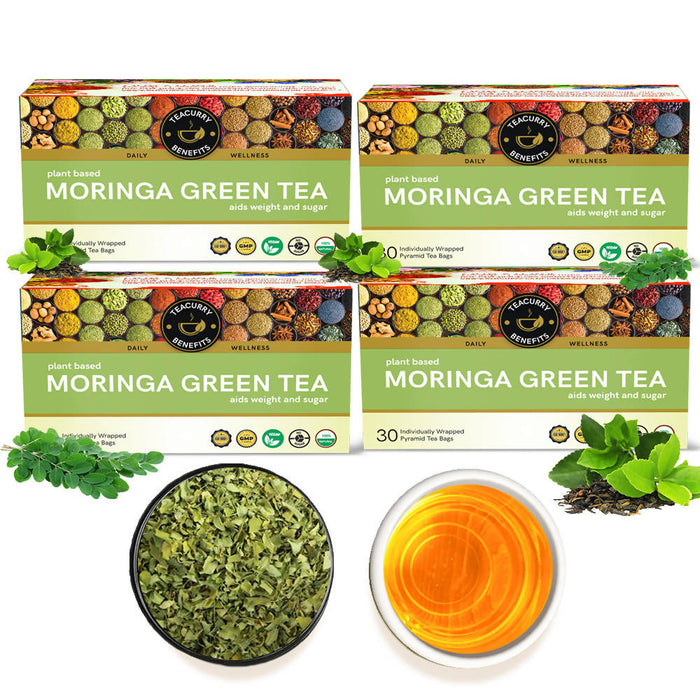 Moringa Green Tea - Helps in Cholesterol, Weight Loss, Skin Glow