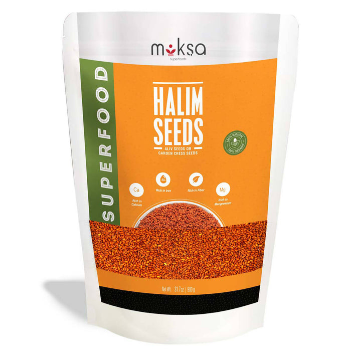 Moksa Organic Halim Seeds Garden Cress Seeds Aliv Seeds 400GM USDA Certified and FSSAI Approved100% Organic and Natural