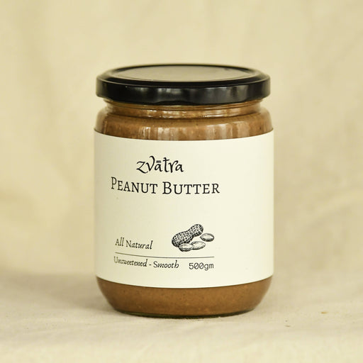 Zvatra Smooth Peanut Butter - Unsweetened - 500g - Local Option