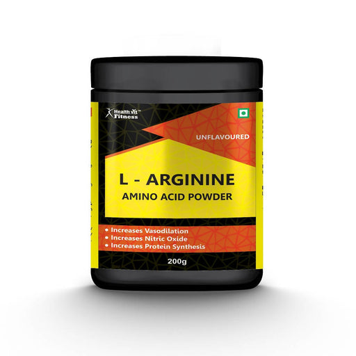 Healthvit Fitness L-Arginine Amino Acid Powder Muscle Building and Endurance | 200GM - Local Option