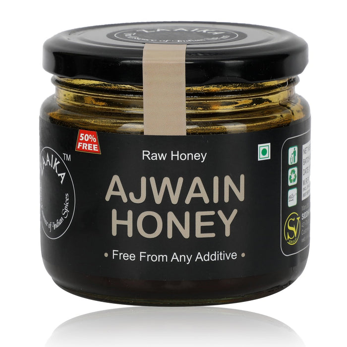 ZAAIKA Organic 100% Pure & Natural Raw Ajwain Honey | No Artifical Flavours Added | Weight Management- (Pack of 375 GM) - Local Option