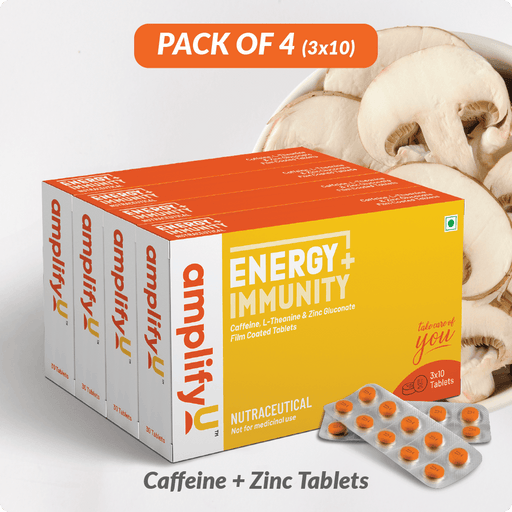 AMPLIFYU ENERGY & IMMUNITY TABLETS – Citrus Flavour (3x10 Tablets – Pack of 4) - WeAmplifyU