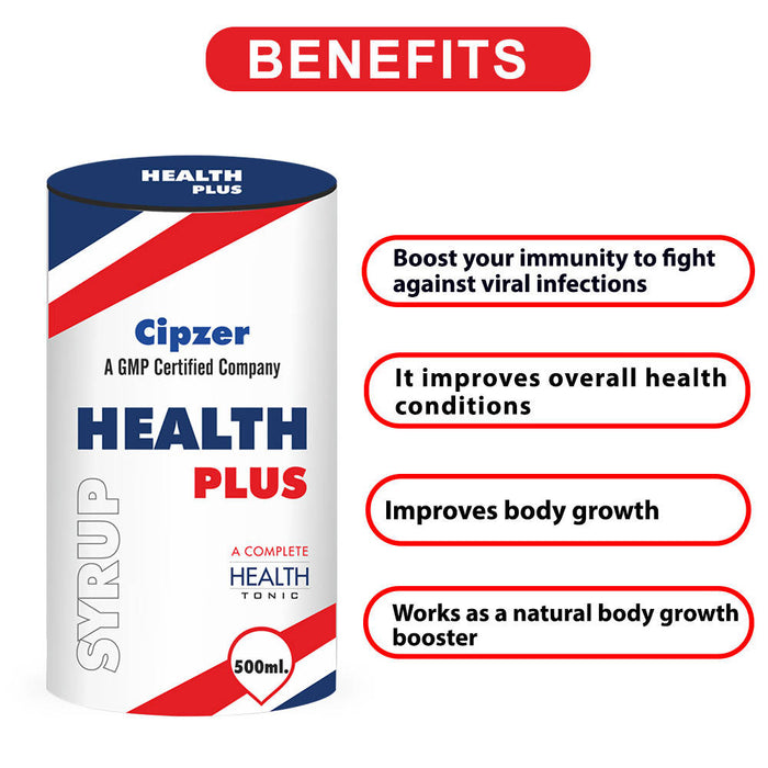 Cipzer Health Plus Syrup Boost your immunity to fight against viral infections 200 ml
