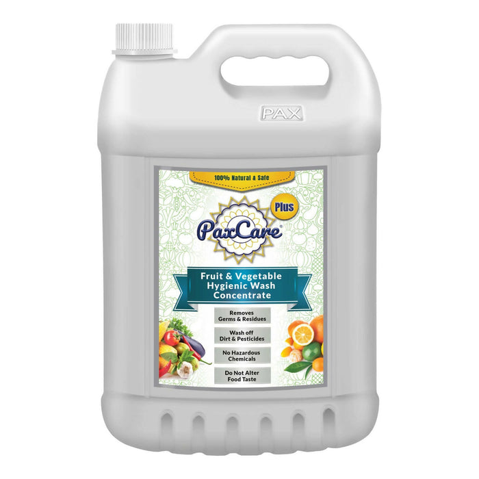 PaxCare Plus Natural and Safe Fruit & Vegetable Hygienic Wash Concentrate (Natural),5L
