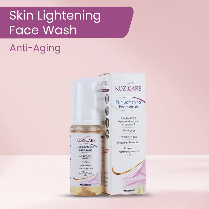 Kozicare Skin Lightening Facewash Enriched With Kojic Acid Arbutin & Vitamin E - 60ml