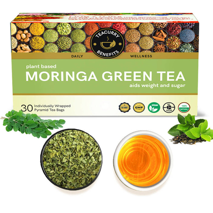 Moringa Green Tea - Helps in Cholesterol, Weight Loss, Skin Glow