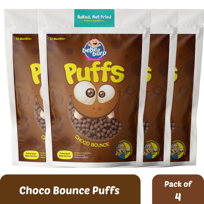 Bebe Burp Grandma's Super Puffs Choco Bounce Pack Of 4 - 30 gms each