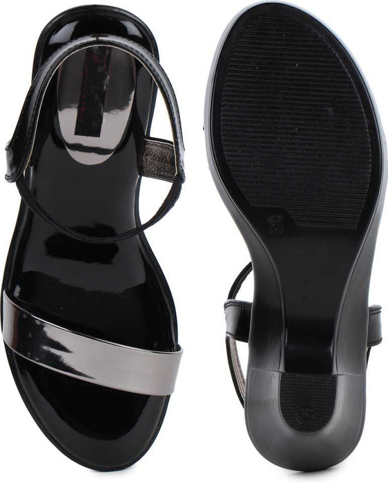 Black OPPO Women Stylish Fancy and Comfort Trending Fashion Sandal