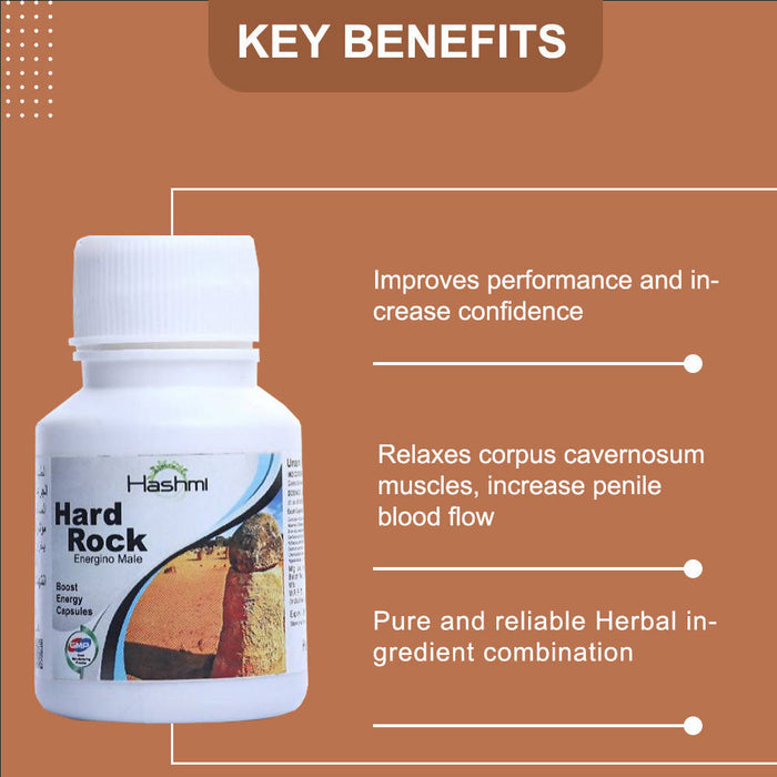 Hashmi Hard Rock 20 Capsule | Helps To Increasing Sexual Time & Sperm Enhancer