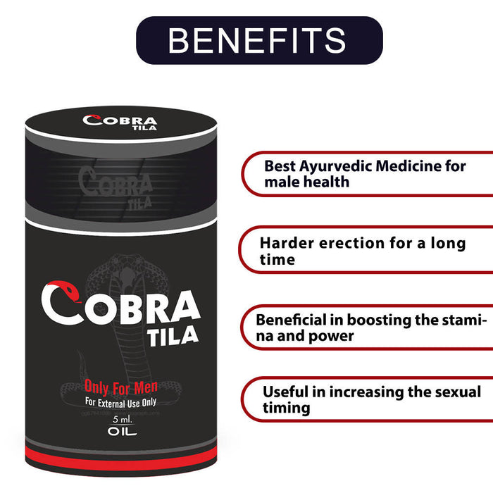 CIPZER Cobra Tila Oil | Men Herbal Extract Enhancement Massage Oil ( 10ml)