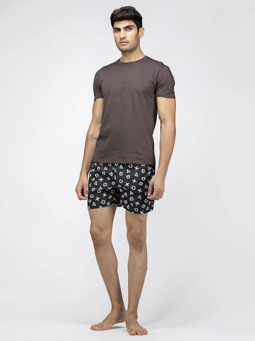 Whats Down Black Playstation Boxers - Local Option