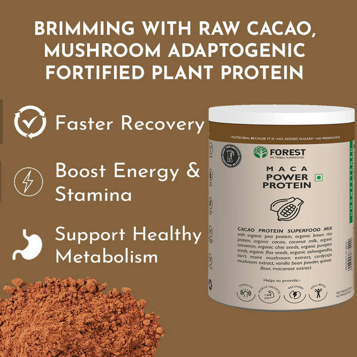 Plant Power Protein for Men and Women, infused with Pea Protein and Brown Rice Protein, Plant Based Protein (510g)
