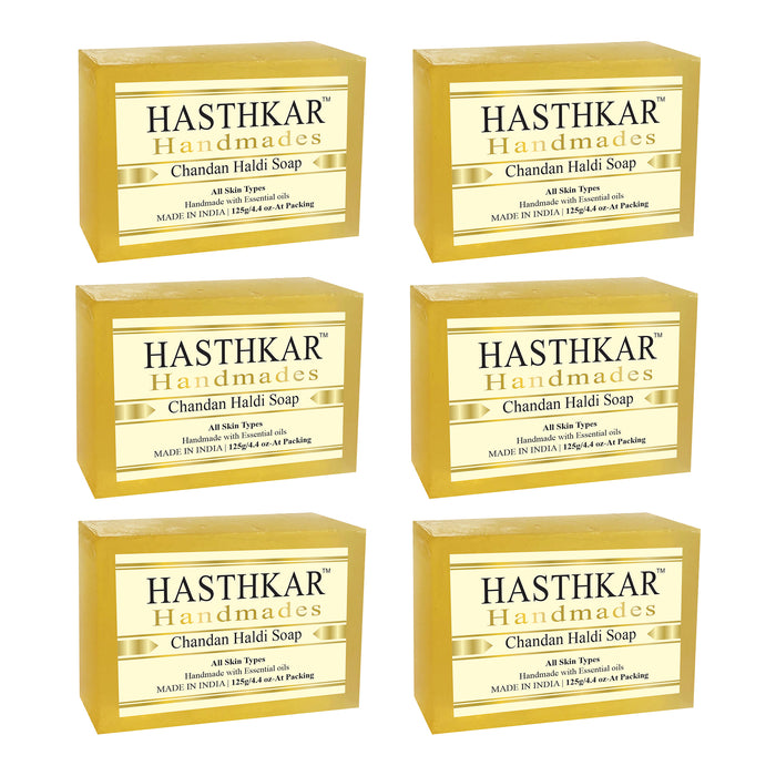 Hasthkar Handmades Glycerine Chandan Haldi Soap-125gm