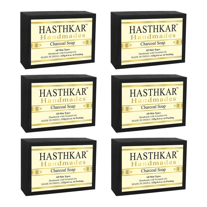 Hasthkar Handmades Glycerine Charcoal Soap-125m pack of 2