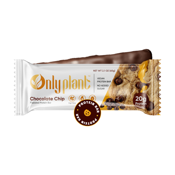 Only Plant Choclate Chip Cookie Plant Based Vegan Protein Bar, Pack of 6