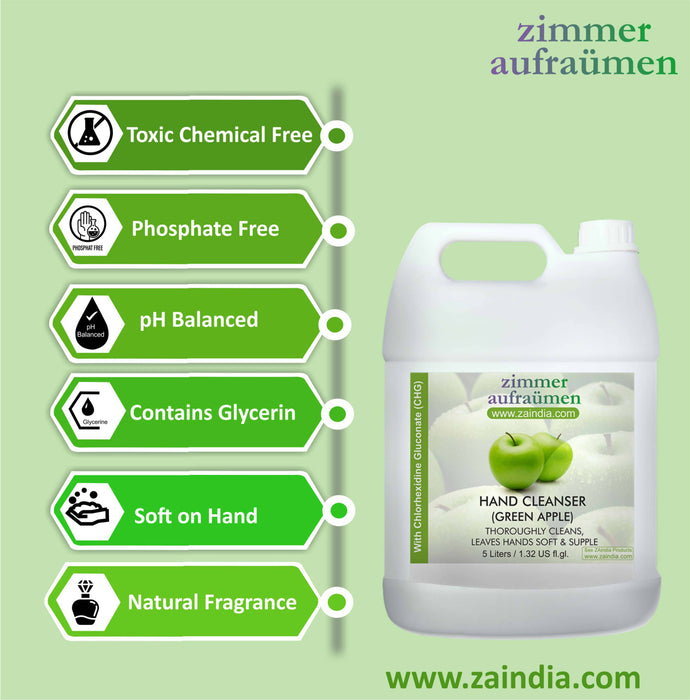 Hand Wash With CHG Disinfectant Pack (5L) (Green Apple)