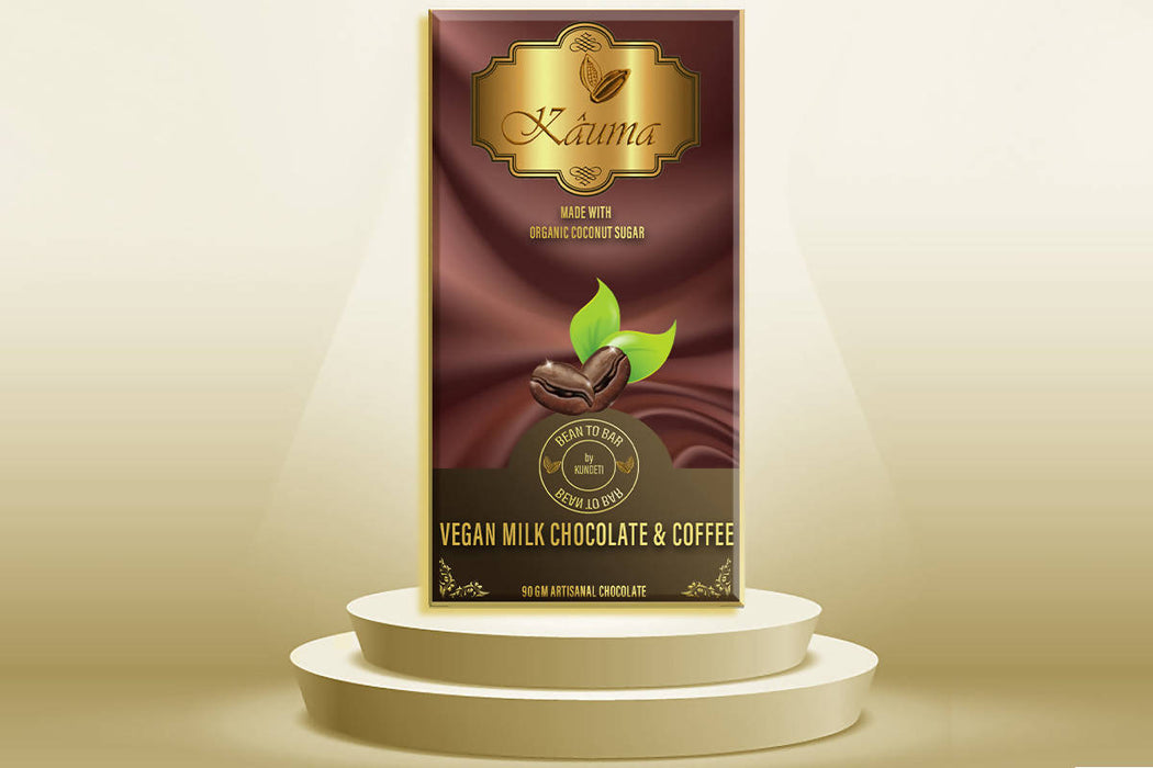 KAUMA VEGAN MILK CHOCOLATE(COFFEE FLAVOUR) 90 GM