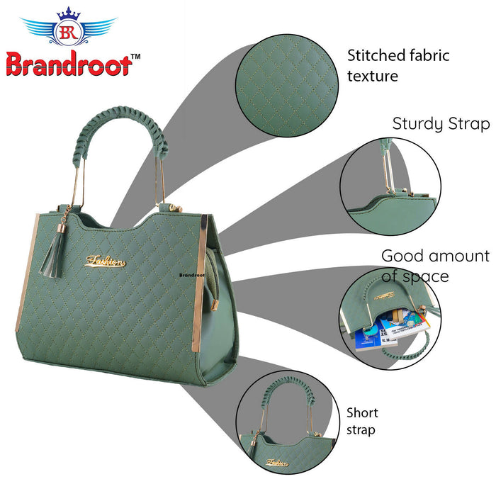 Brandroot Green hand bags for women Daily Use Hand Purse Woman | Long Zipper Wallet, PU Leather Women's Wristlet | Wedding Gifts For Woman | bag for girls