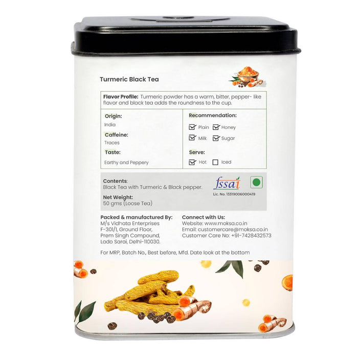 Moksa - Turmeric Black Loose Leaves Tea | Antioxidants | 35g