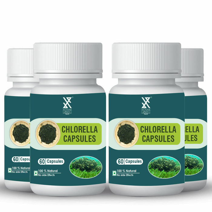 Chlorella Capsule | Superfood, Regulates Cholesterol, Boosts Immunity, Promotes Liver Health | Xovak Pharmtech