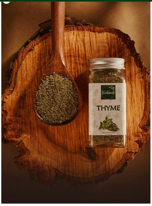 Herbkraft - Thyme 23 GM Pack of 1 | Fresh and Natural Herbs and Seasonings | Dry Leaves | Grocery - Masala - Spices | Vegetable Stir Fry - Soups - Sauces - Bread | No Added Colour and Flavour