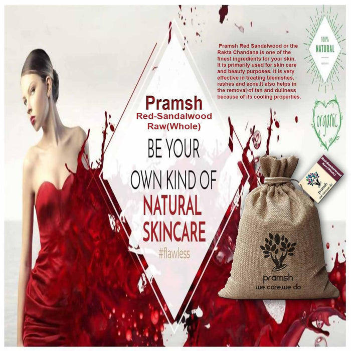 Pramsh Luxurious Organic Red Sandalwood/Rakt Chandan Stick Raw(Whole) Packed In Eco-Friendly Bag
