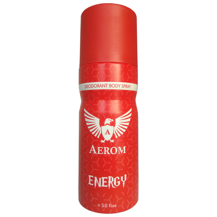 Aerom Premium Energy Deodorant Body Spray For Men, 150 ml (Pack of 1)
