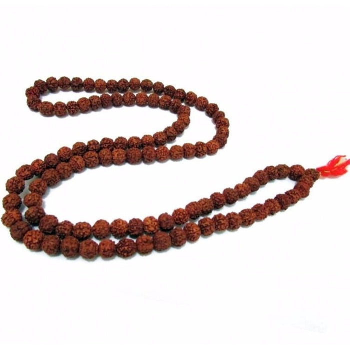 Raviour Lifestyle Natural Rudraksha Mala 108 Beads For wearing & Japa Silk Dori Chain