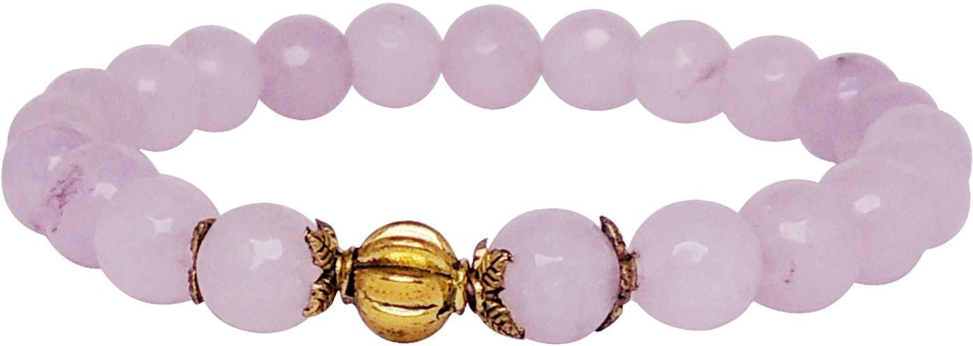 SATYAMANI Heat Processed Bracelet 8 mm Faceted Bead Bracelets For Girls Men Stylish Designer 1 (Rose)