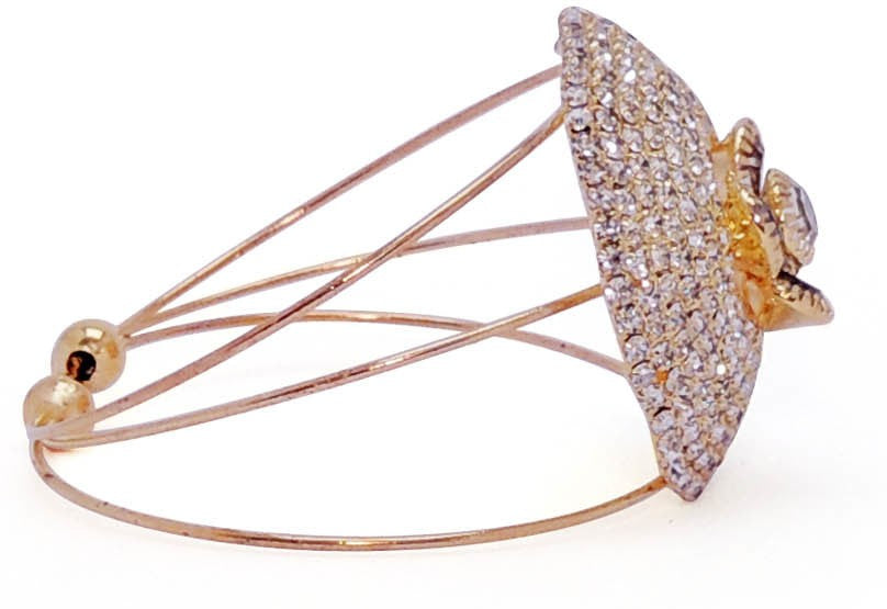 SATYAMANI Women's Gold Plated Bracelet with beautiful Zircon Stones