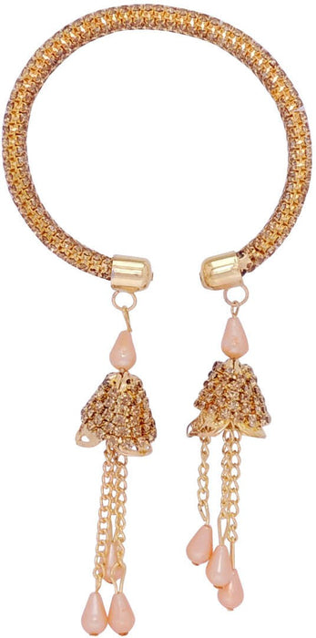 SATYAMANI Double Pearl Earrings Gold 1 Pc. for Women