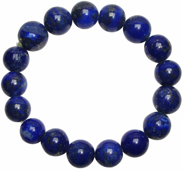 SATYAMANI Natural Stone Lapis Lazuli Bead Bracelet for Man, Woman, Boys & Girls- Color: Blue (Pack of 1 Pc.)