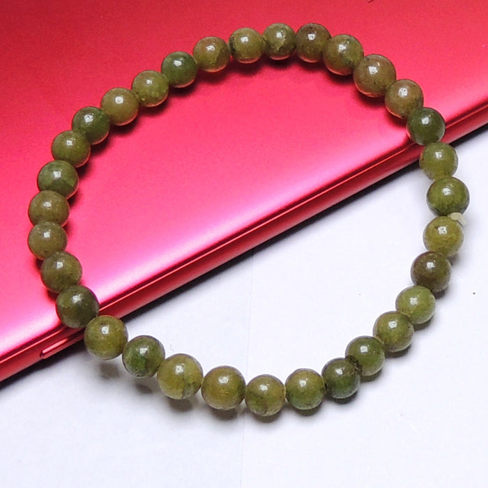 SATYAMANI Natural Energized Original Crystal Bracelet for Good Fortune|Free Spirit|Health Bracelet|Transformation Crystal|Black Sulemani| (Pack of 1 Pc.) (Labradorite Beads 6 mm.)