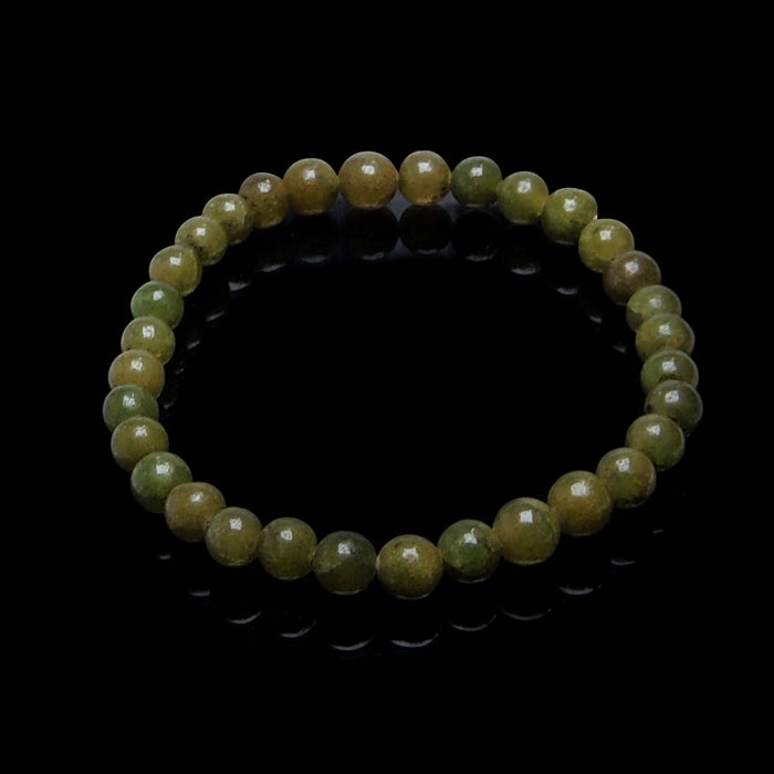 SATYAMANI Natural Energized Original Crystal Bracelet for Good Fortune|Free Spirit|Health Bracelet|Transformation Crystal|Black Sulemani| (Pack of 1 Pc.) (Labradorite Beads 6 mm.)